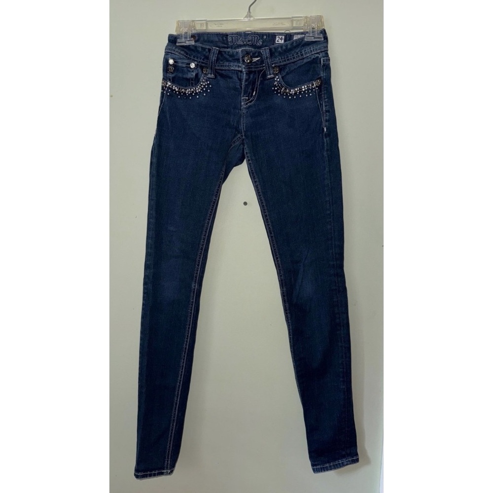 MISS ME JE5453G3R Studded Rhinestone Stretch Jeans Jeggings Waist Size 24
